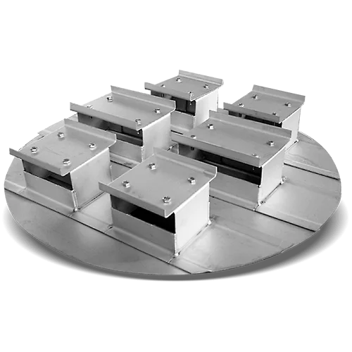 chimney type component for pack tower liquid distributor tower internals system