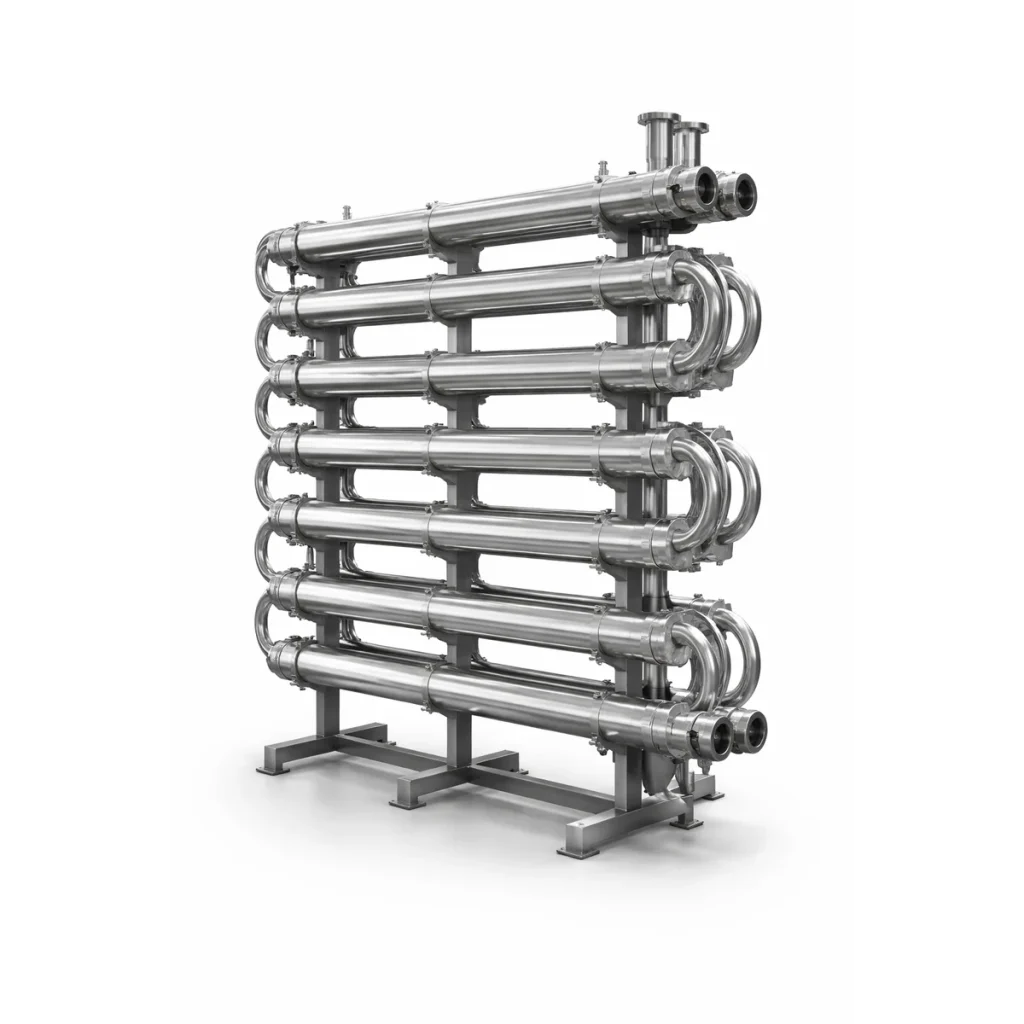 double pipe heat exchanger component for heat transfer items in-indirect heat transfer miscelliniouse system