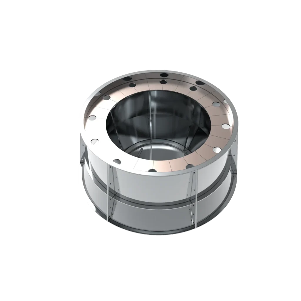 cover plate component for fixed bed radial flow reactor internal system