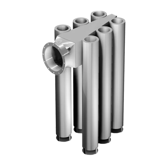 cyclone feed inlet component for feed distributor mixed phase separator internals system