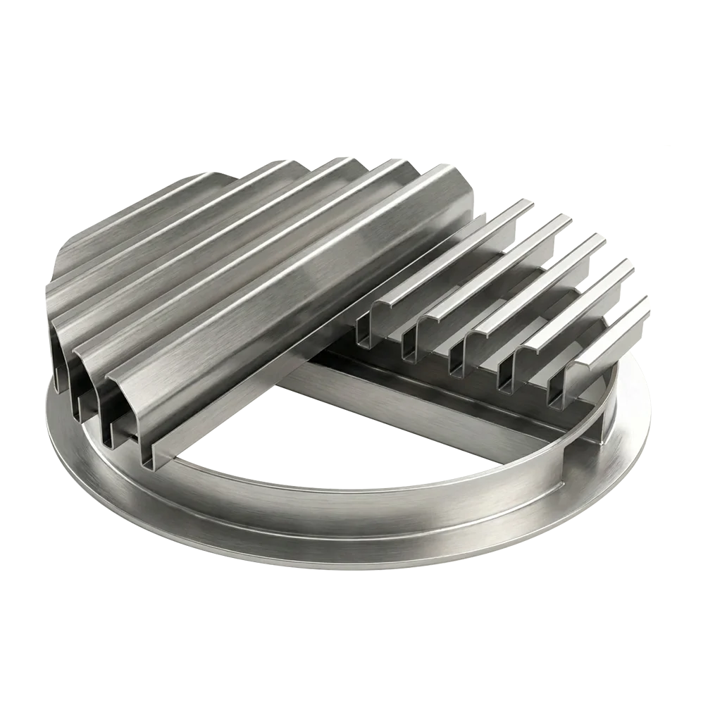 lamella type component for pack tower liquid collector tower internals system