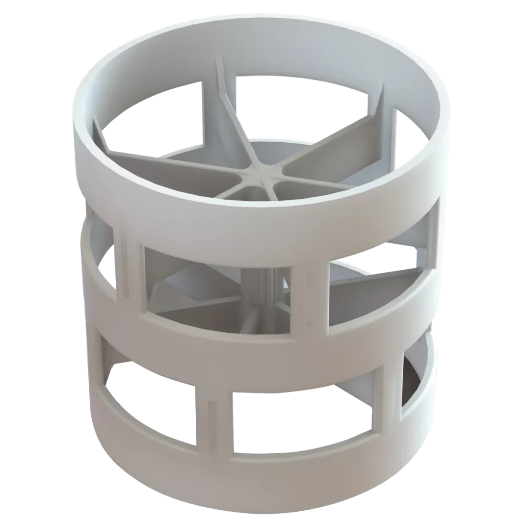 pp (pall ring) component for pack tower random packing tower internals system