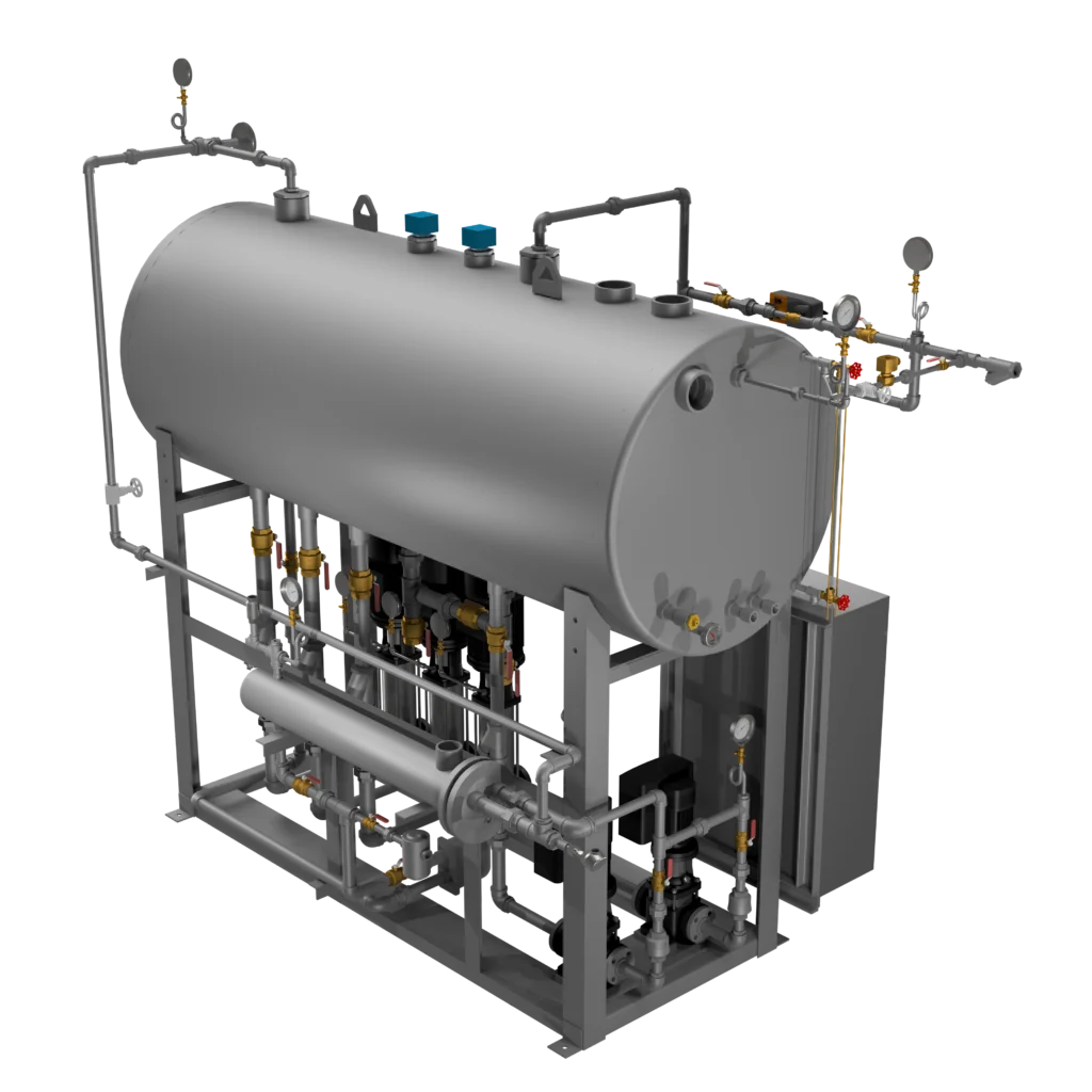 deaerator component for utility unit gas reduction of feed water special equipment system