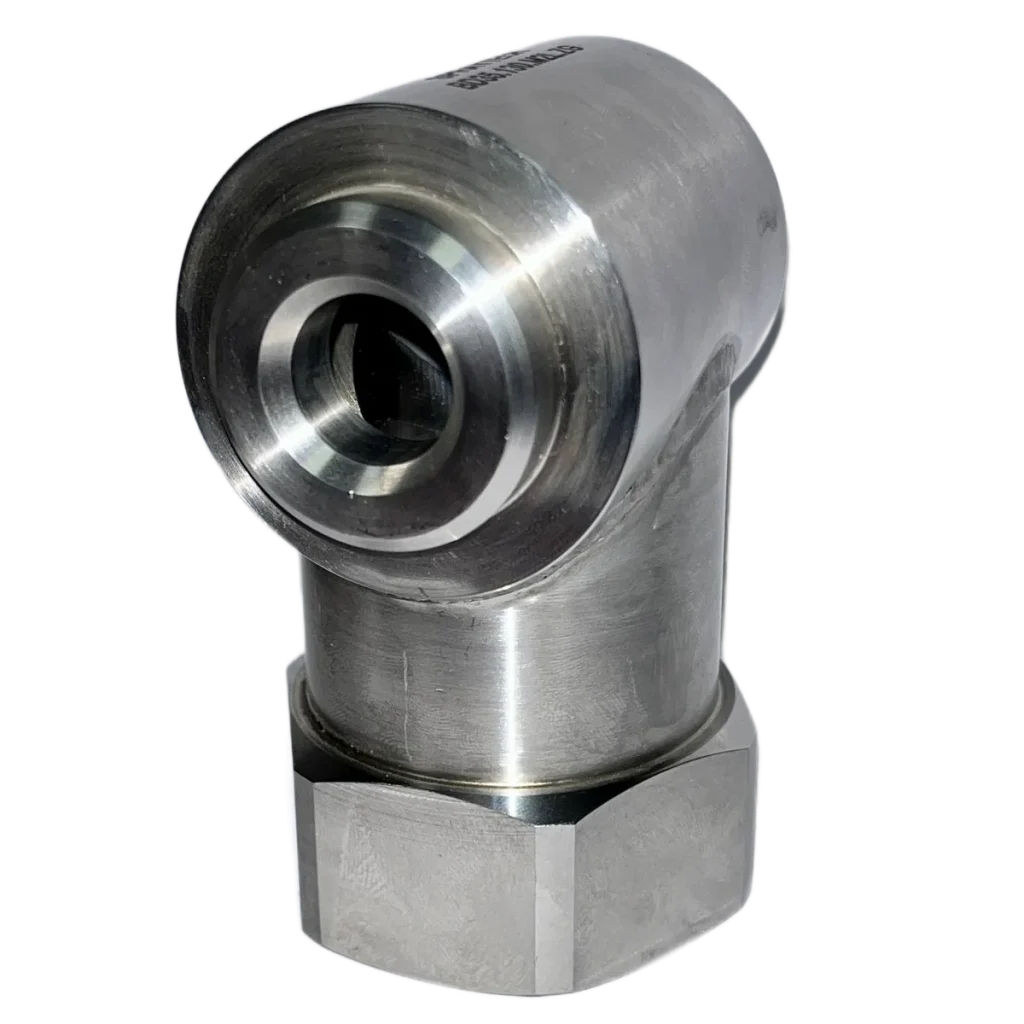 spray nozzle component for pack tower liquid distributor tower internals system