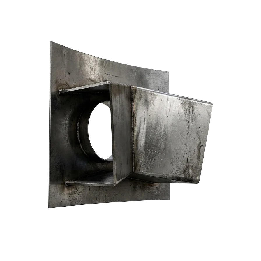 v-baffle component for pack tower gas distributor tower internals system