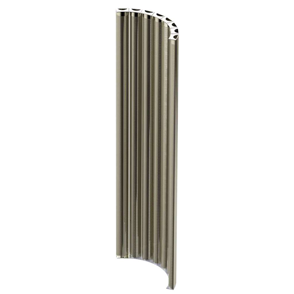 scallops component for fixed bed radial flow reactor internal system