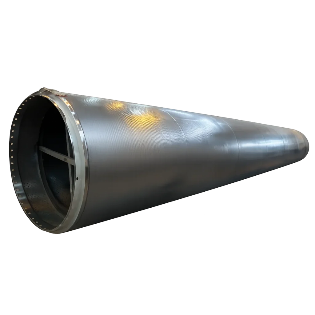 oleflex reactor component for fixed bed radial flow reactor internal system