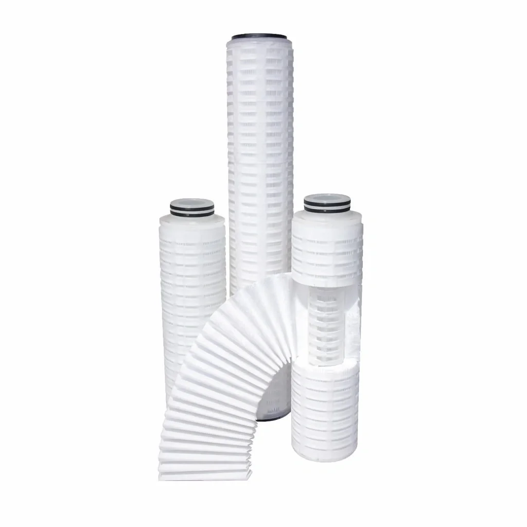pleated filter cartridge component for filter equipment cartridge filter filtration system